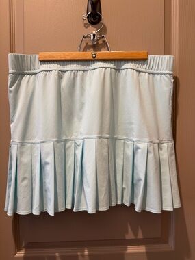 Talbots Light Blue Pleated Skater Skirt